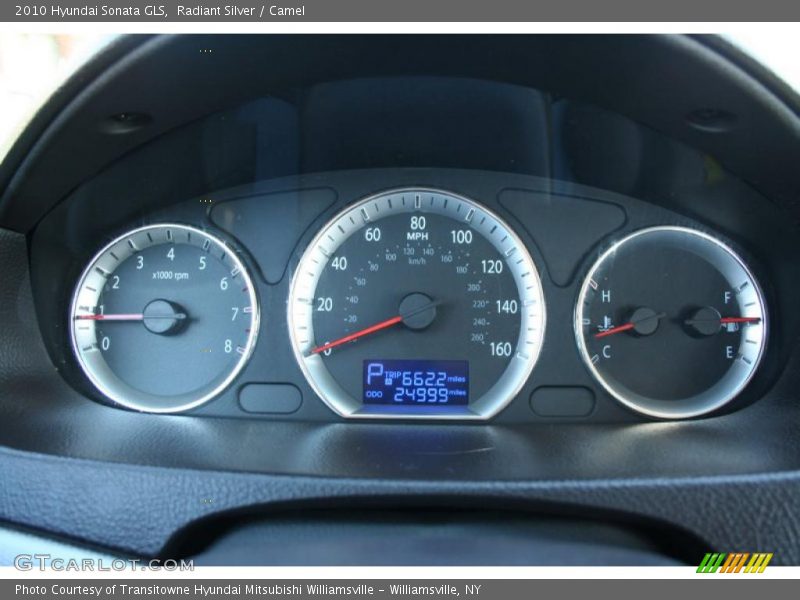 Radiant Silver / Camel 2010 Hyundai Sonata GLS