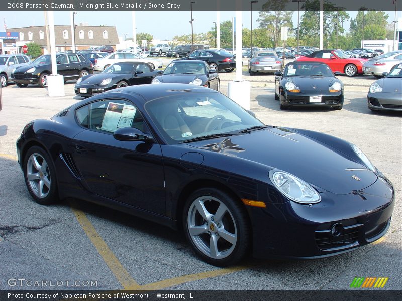 Midnight Blue Metallic / Stone Grey 2008 Porsche Cayman