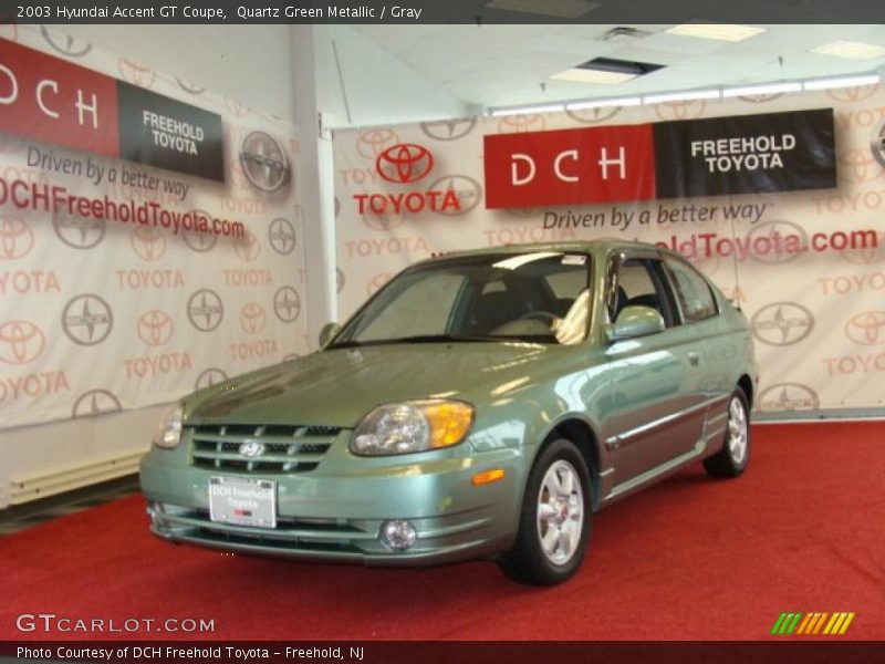 Quartz Green Metallic / Gray 2003 Hyundai Accent GT Coupe