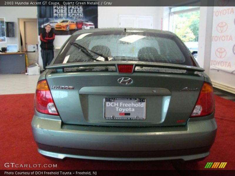 Quartz Green Metallic / Gray 2003 Hyundai Accent GT Coupe