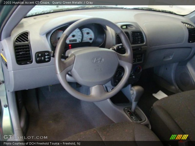 Quartz Green Metallic / Gray 2003 Hyundai Accent GT Coupe