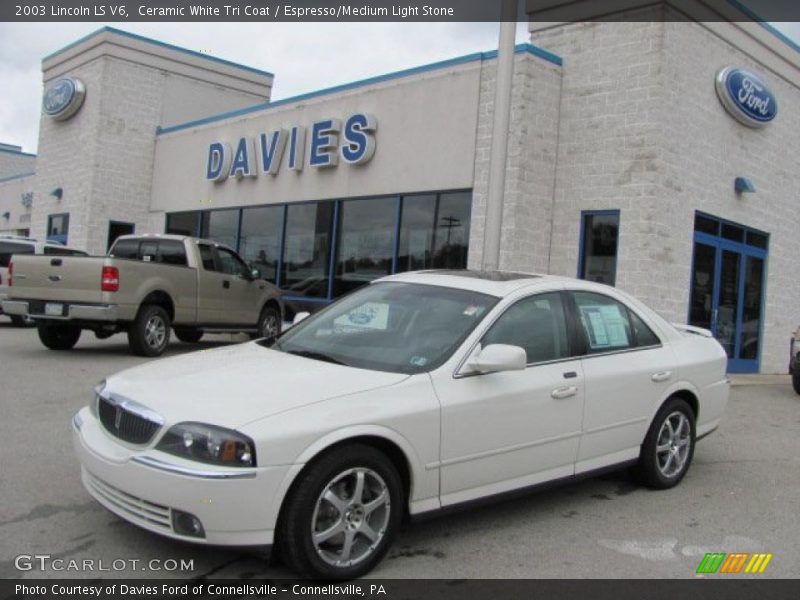 Ceramic White Tri Coat / Espresso/Medium Light Stone 2003 Lincoln LS V6