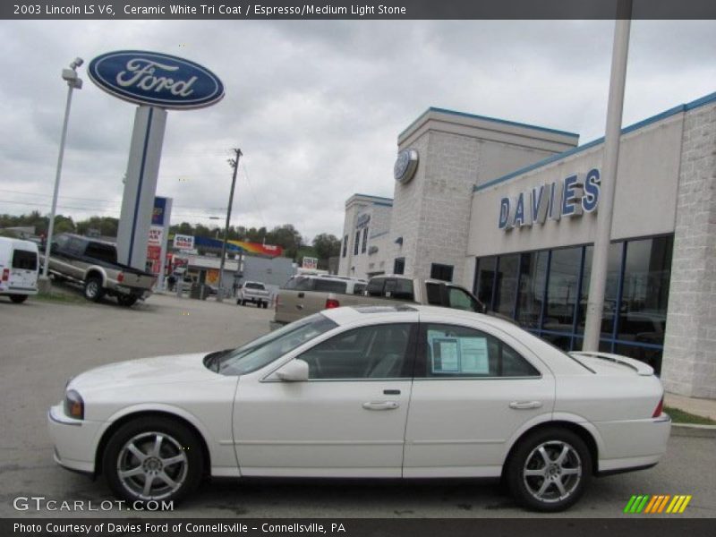 Ceramic White Tri Coat / Espresso/Medium Light Stone 2003 Lincoln LS V6