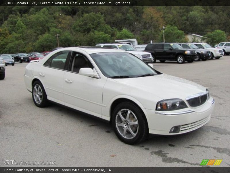Ceramic White Tri Coat / Espresso/Medium Light Stone 2003 Lincoln LS V6