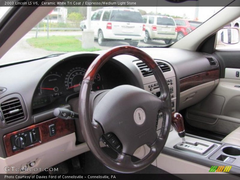 Ceramic White Tri Coat / Espresso/Medium Light Stone 2003 Lincoln LS V6