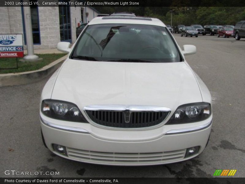 Ceramic White Tri Coat / Espresso/Medium Light Stone 2003 Lincoln LS V6