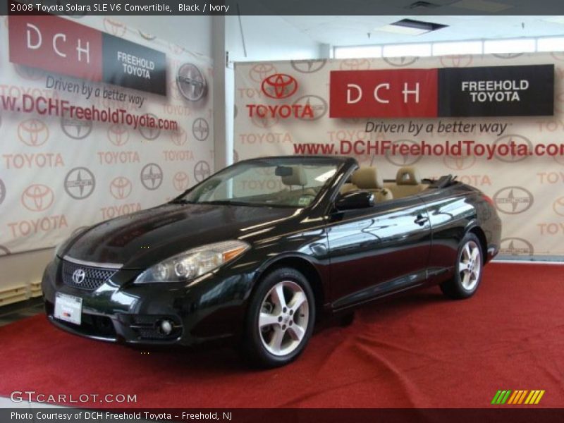 Black / Ivory 2008 Toyota Solara SLE V6 Convertible