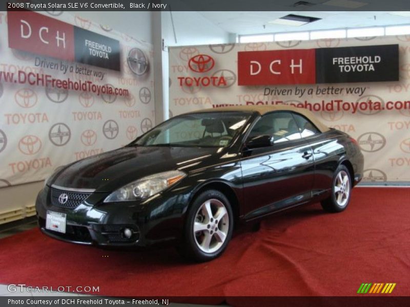 Black / Ivory 2008 Toyota Solara SLE V6 Convertible