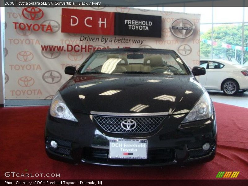 Black / Ivory 2008 Toyota Solara SLE V6 Convertible