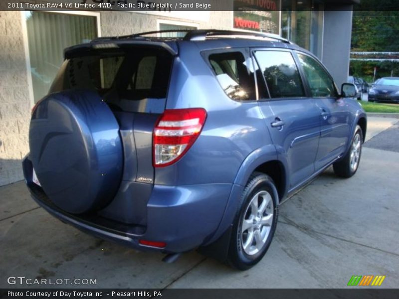 Pacific Blue Metallic / Sand Beige 2011 Toyota RAV4 V6 Limited 4WD