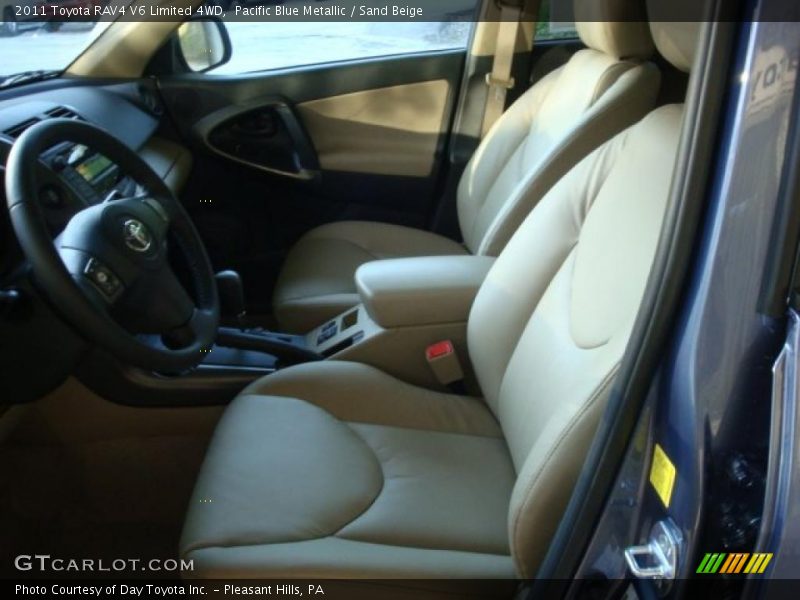 Pacific Blue Metallic / Sand Beige 2011 Toyota RAV4 V6 Limited 4WD