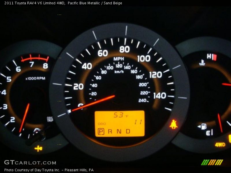 Pacific Blue Metallic / Sand Beige 2011 Toyota RAV4 V6 Limited 4WD