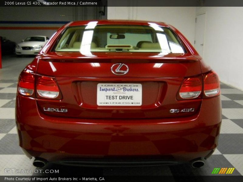 Matador Red Mica / Cashmere 2006 Lexus GS 430