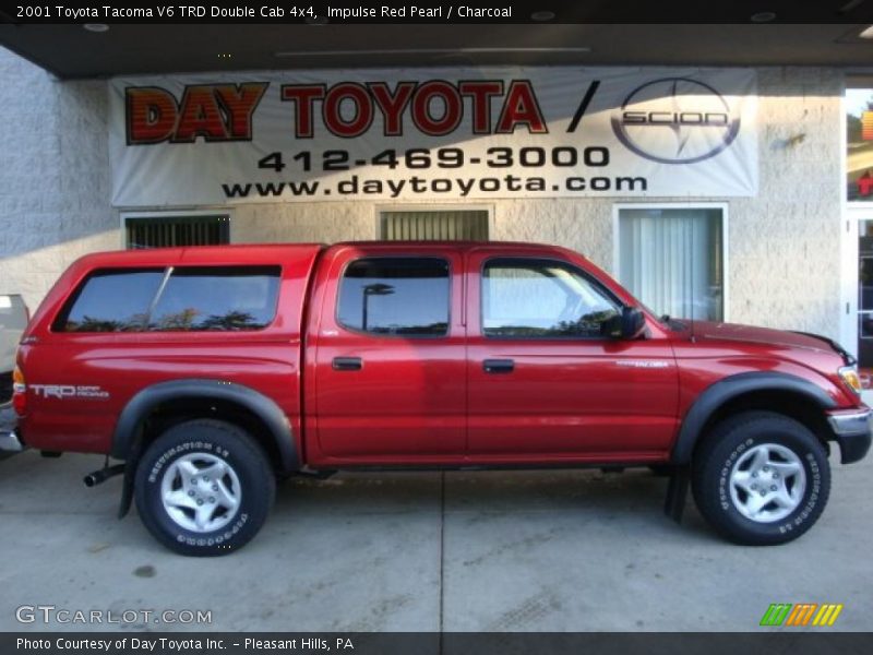 Impulse Red Pearl / Charcoal 2001 Toyota Tacoma V6 TRD Double Cab 4x4