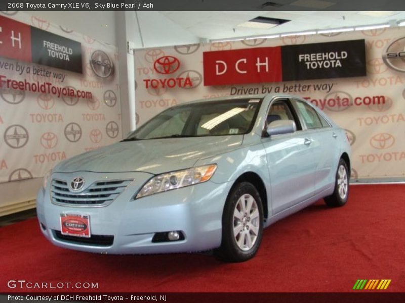 Sky Blue Pearl / Ash 2008 Toyota Camry XLE V6