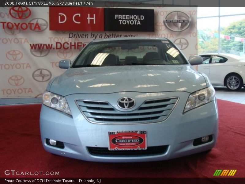 Sky Blue Pearl / Ash 2008 Toyota Camry XLE V6