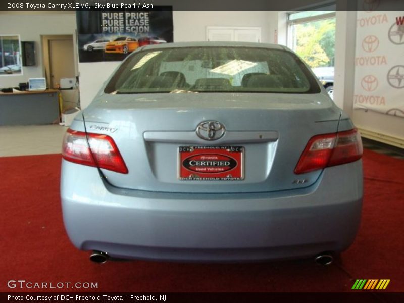 Sky Blue Pearl / Ash 2008 Toyota Camry XLE V6