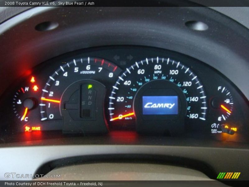 Sky Blue Pearl / Ash 2008 Toyota Camry XLE V6