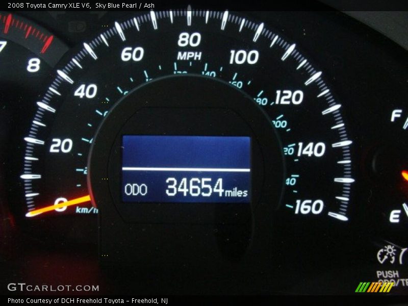 Sky Blue Pearl / Ash 2008 Toyota Camry XLE V6