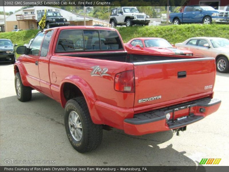 Fire Red / Graphite 2002 GMC Sonoma SLS Extended Cab 4x4