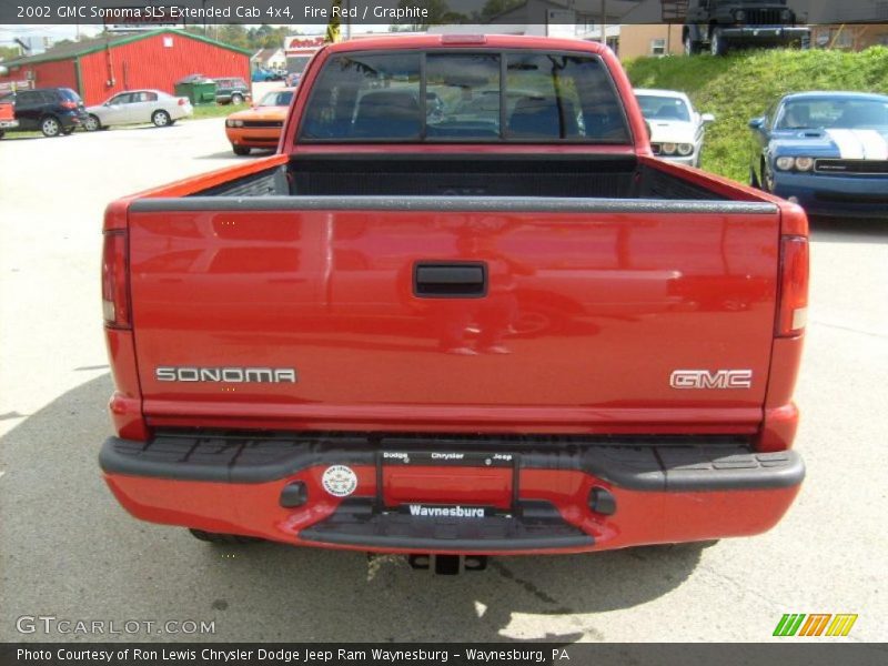 Fire Red / Graphite 2002 GMC Sonoma SLS Extended Cab 4x4