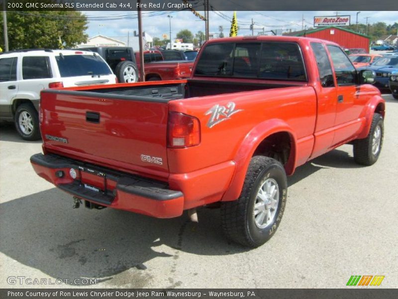 Fire Red / Graphite 2002 GMC Sonoma SLS Extended Cab 4x4