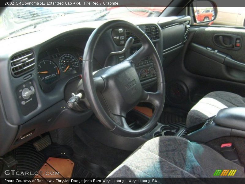 Fire Red / Graphite 2002 GMC Sonoma SLS Extended Cab 4x4