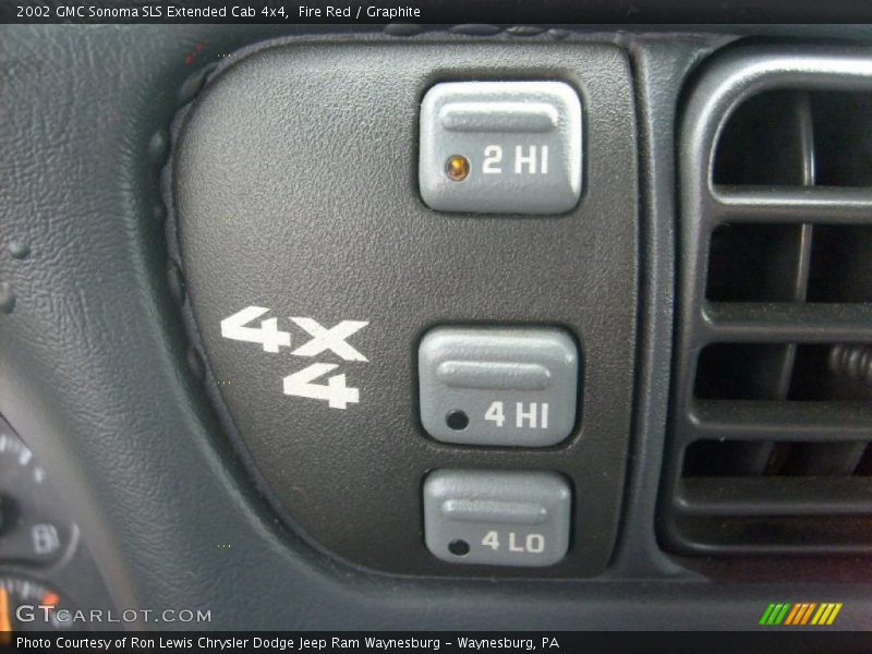 Fire Red / Graphite 2002 GMC Sonoma SLS Extended Cab 4x4