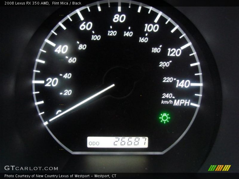 Flint Mica / Black 2008 Lexus RX 350 AWD