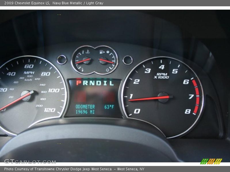 Navy Blue Metallic / Light Gray 2009 Chevrolet Equinox LS