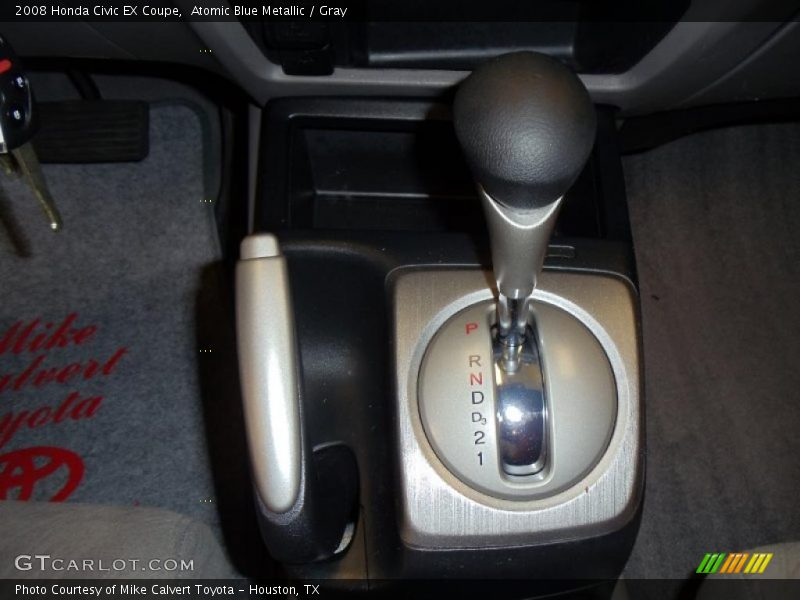 Atomic Blue Metallic / Gray 2008 Honda Civic EX Coupe
