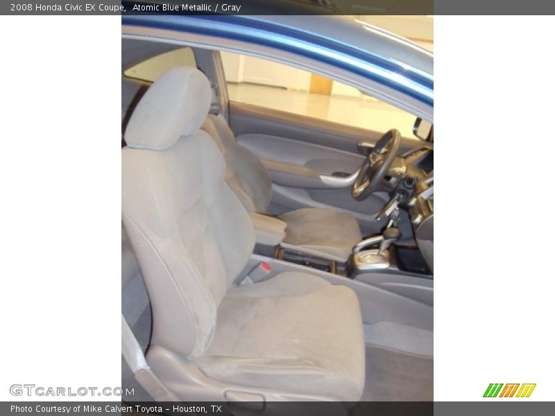 Atomic Blue Metallic / Gray 2008 Honda Civic EX Coupe