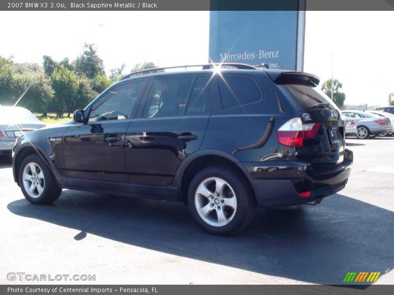 Black Sapphire Metallic / Black 2007 BMW X3 3.0si