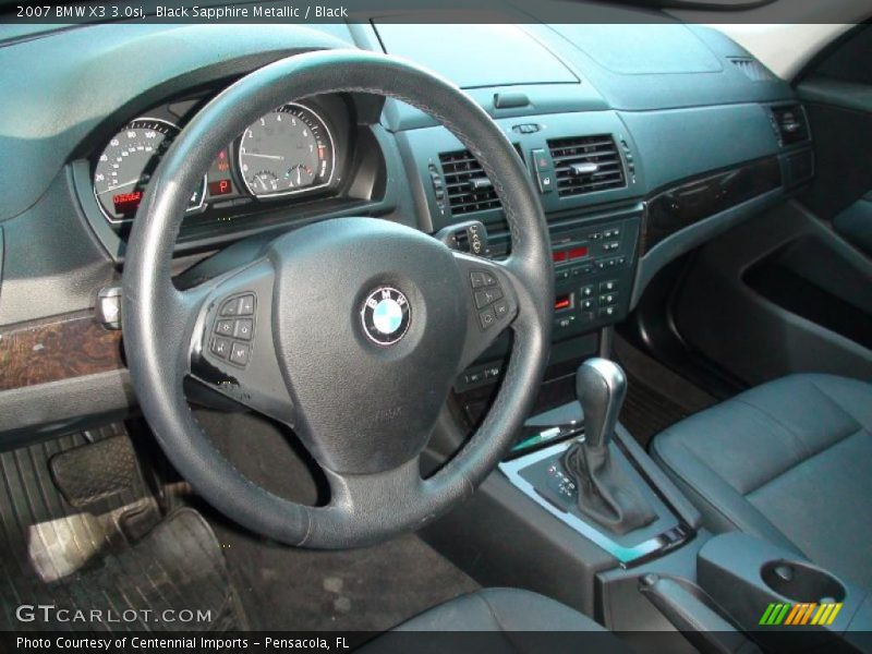 Black Sapphire Metallic / Black 2007 BMW X3 3.0si