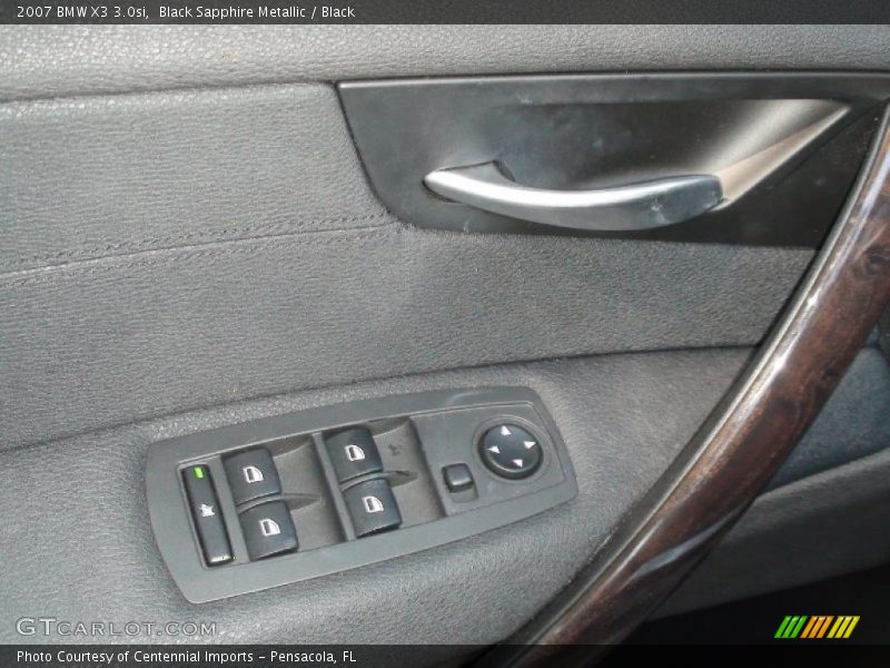 Black Sapphire Metallic / Black 2007 BMW X3 3.0si