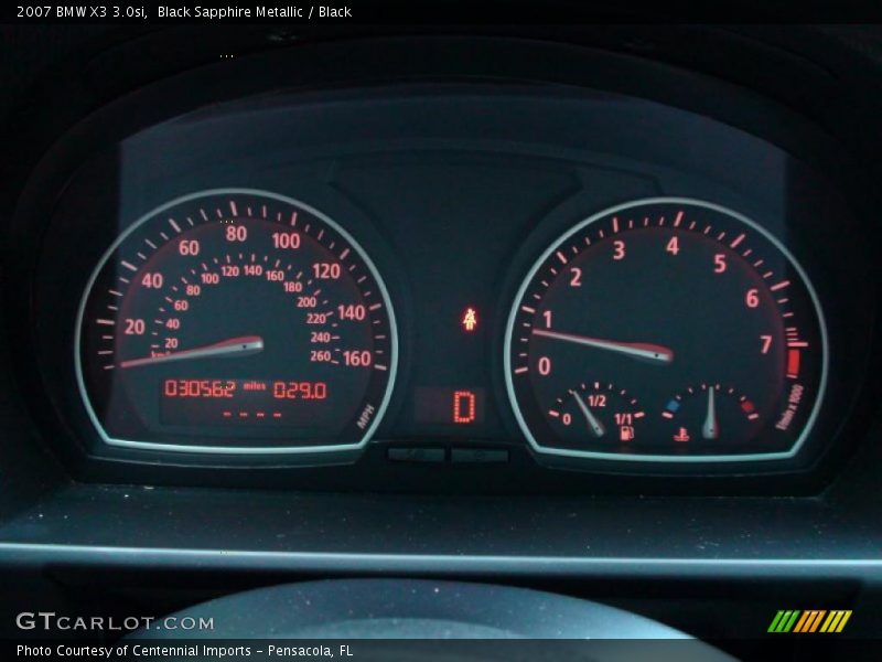 Black Sapphire Metallic / Black 2007 BMW X3 3.0si