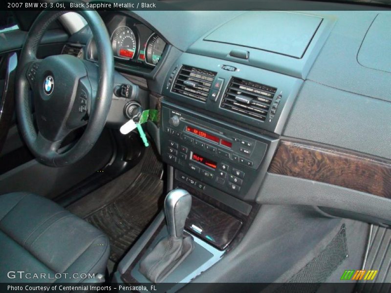 Black Sapphire Metallic / Black 2007 BMW X3 3.0si
