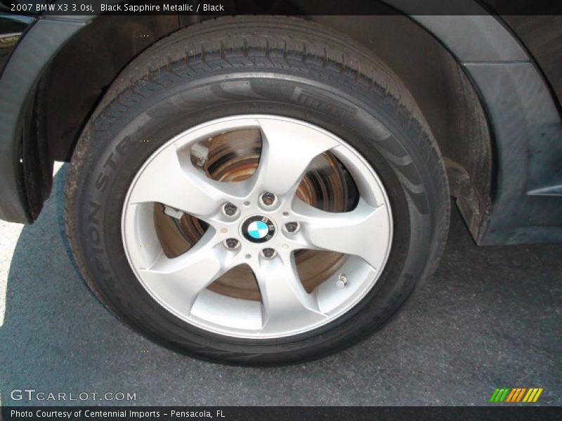 Black Sapphire Metallic / Black 2007 BMW X3 3.0si