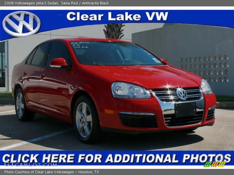 Salsa Red / Anthracite Black 2008 Volkswagen Jetta S Sedan
