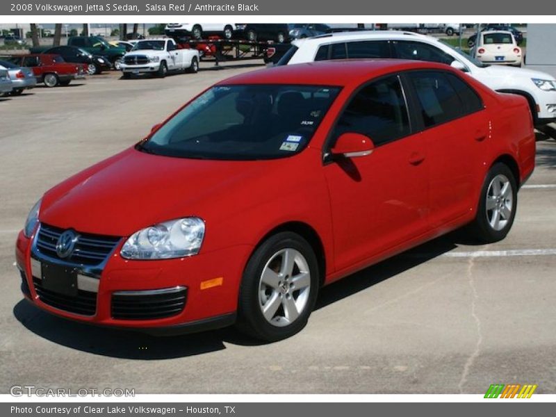 Salsa Red / Anthracite Black 2008 Volkswagen Jetta S Sedan
