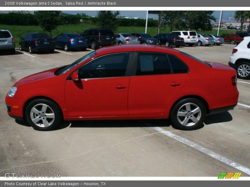 Salsa Red / Anthracite Black 2008 Volkswagen Jetta S Sedan
