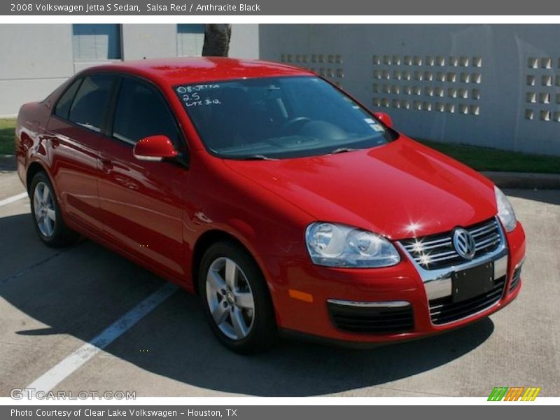 Salsa Red / Anthracite Black 2008 Volkswagen Jetta S Sedan