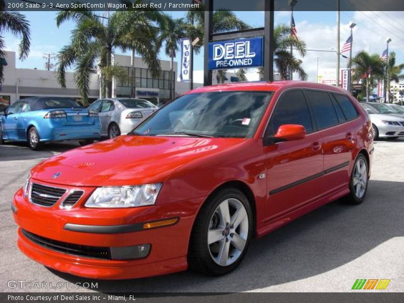 Laser Red / Parchment 2006 Saab 9-3 Aero SportCombi Wagon