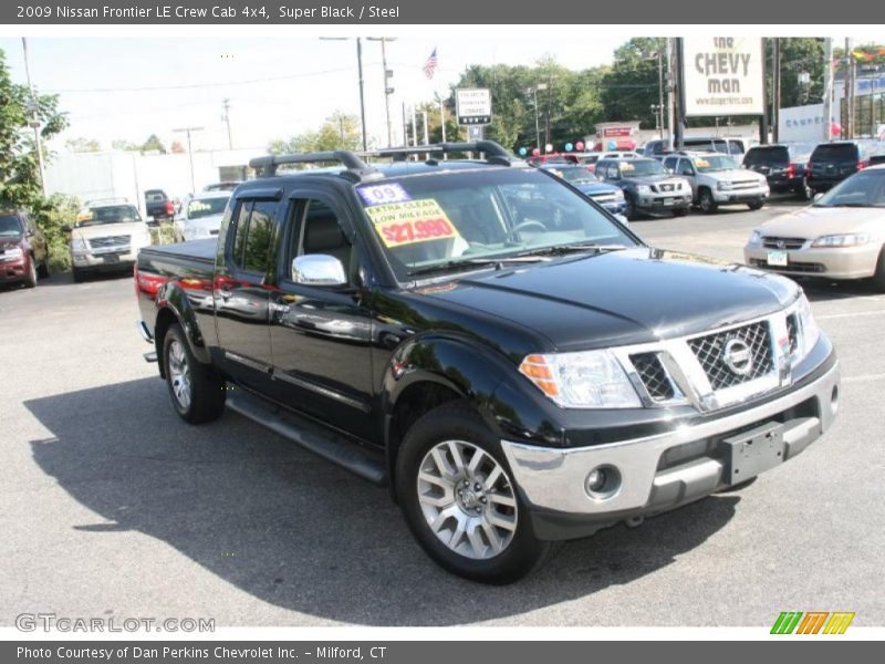 Super Black / Steel 2009 Nissan Frontier LE Crew Cab 4x4