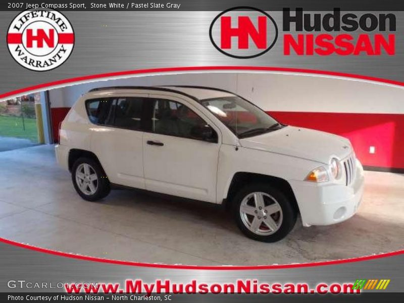 Stone White / Pastel Slate Gray 2007 Jeep Compass Sport