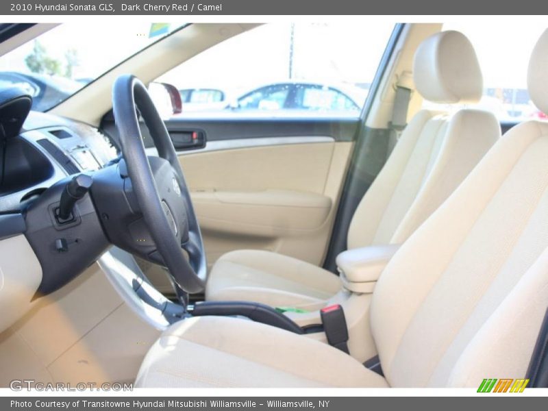 Dark Cherry Red / Camel 2010 Hyundai Sonata GLS