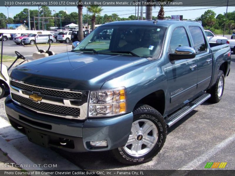 Blue Granite Metallic / Light Titanium/Dark Titanium 2010 Chevrolet Silverado 1500 LTZ Crew Cab 4x4