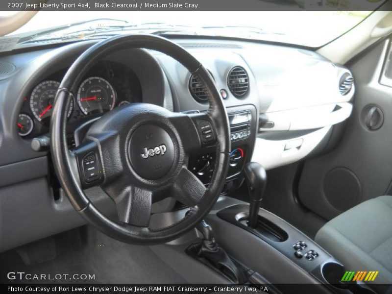 Black Clearcoat / Medium Slate Gray 2007 Jeep Liberty Sport 4x4