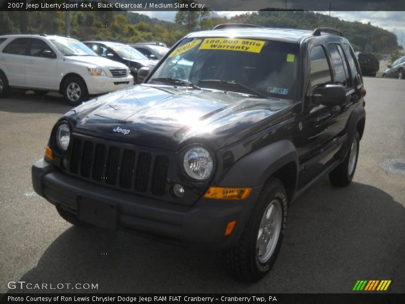 Black Clearcoat / Medium Slate Gray 2007 Jeep Liberty Sport 4x4