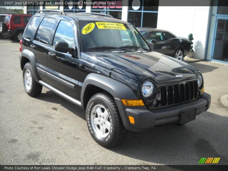 Black Clearcoat / Medium Slate Gray 2007 Jeep Liberty Sport 4x4